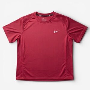 NWT Nike Dri-FIT Running Short Sleeve Top Crimson Red 1X